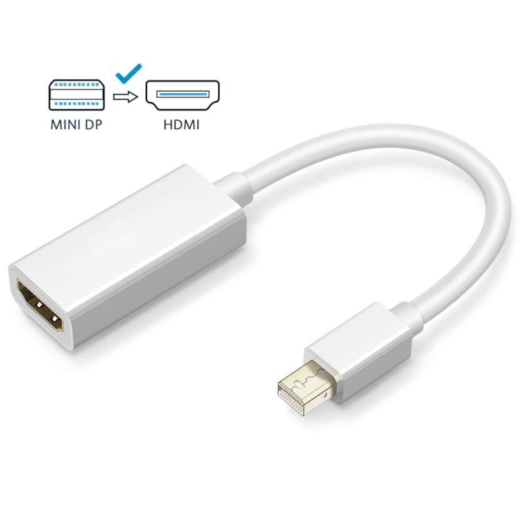 Full HD 1080P Mini DisplayPort Male to HDMI Female Port Cable Adapter, Length: 20cm, Mini DP to HDMI White