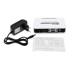 1080P HDMI to VGA adapter Digital to Analog Video Audio Converter Cable for Xbox 360 PS3 PS4 PC Laptop TV Box Projector, HDMI to VGA (White)