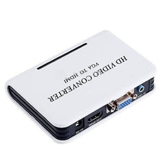 1080P Audio VGA to HDMI HD HDTV Video Converter, VGA to HDMI (White)