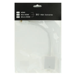 22cm Micro HDMI Male to VGA Female Video Adapter Cable, Support Full HD 1080P, Micro HDMI Male to VGA Female