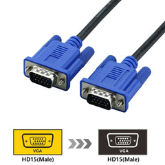 1.5m High Quality VGA 15 Pin Male to VGA 15 Pin Male Cable for LCD Monitor / Projector, 1.5m