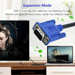 1.5m High Quality VGA 15 Pin Male to VGA 15 Pin Male Cable for LCD Monitor / Projector, 1.5m