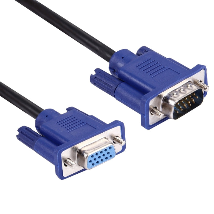 1.5m Good Quality VGA 15 Pin Male to VGA 15 Pin Female Cable for LCD Monitor, Projector, etc, Length: 1.5m