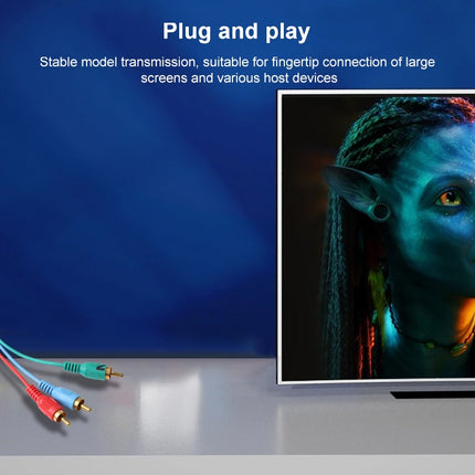 Cable VGA a 3 RCA RGB de 1,5 m, VGA a RGB