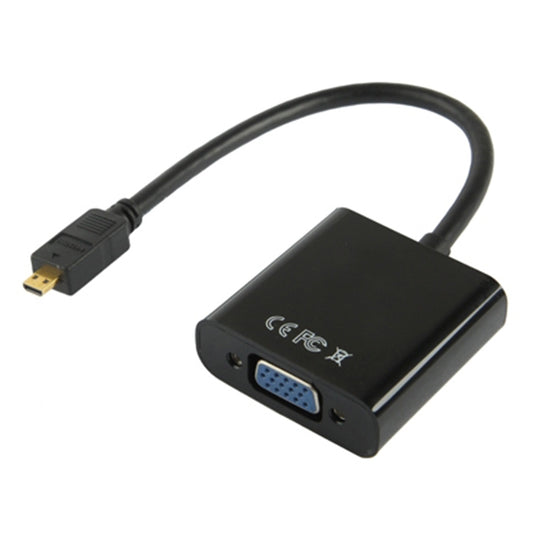 22cm Full HD 1080P Micro HDMI Male to VGA Female Video Adapter Cable with Audio Cable, Micro HDMI