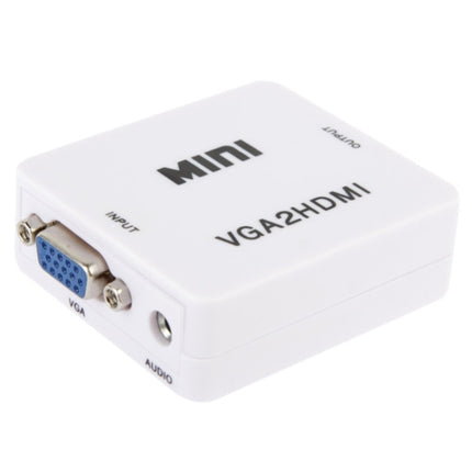 1080P Mini VGA to HDMI Audio Video Converter for HDTV, PC, Laptop and DVD, Mini VGA to HDMI