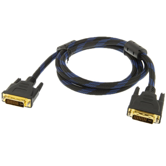 Nylon Netting Style DVI-I Dual Link 24+5 Pin Male to Male M / M Video Cable, Length: 1.5m, DVI 24+5 1.5m