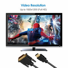 1.8m High Speed HDMI to DVI Cable, Compatible with PlayStation 3, Length: 1.8m