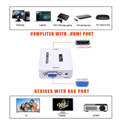 Mini HDMI to VGA Audio Converter, Mini HDMI to VGA