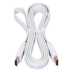 1.5m Gold Plated HDMI to HDMI 19Pin Flat Cable, 1.4 Version, Support HD TV / XBOX 360 / PS3 / Projector / DVD Player etc, Length: 1.5m, Length: 1.5m (White), Length: 1.5m (Orange), Length: 1.5m (Pink), Length: 1.5m (Yellow), Length: 1.5m (Turquoise)