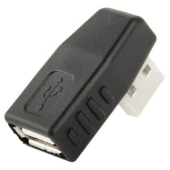 USB 2.0 AM to AF Adapter with 90 Degree Angle, Support OTG Function, 90 Degree Right Angled, 90 Degree Lelf Angled