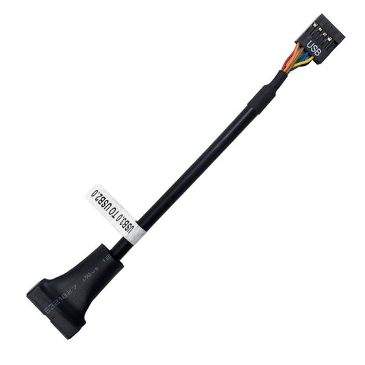 USB 2.0 9Pin Motherboard Female to USB 3.0 19Pin Housing Male Adapter Cable, Length: 15cm, 9 Pin Female to 19 Pin Male