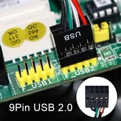 USB 2.0 9Pin Motherboard Female to USB 3.0 19Pin Housing Male Adapter Cable, Length: 15cm, 9 Pin Female to 19 Pin Male