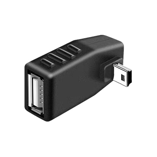 90 Degree Mini USB Male to USB 2.0 AF Adapter, 90 Degree Up Angled, 90 Degree Down Angled