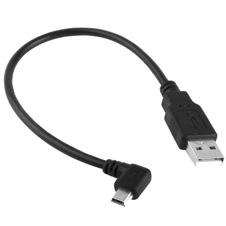 90 Degree Mini USB Male to USB 2.0 AM Adapter Cable, Length: 25cm, Right Angle Mini USB