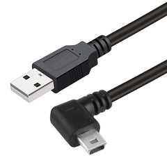 90 Degree Mini USB Male to USB 2.0 AM Adapter Cable, Length: 25cm, Right Angle Mini USB