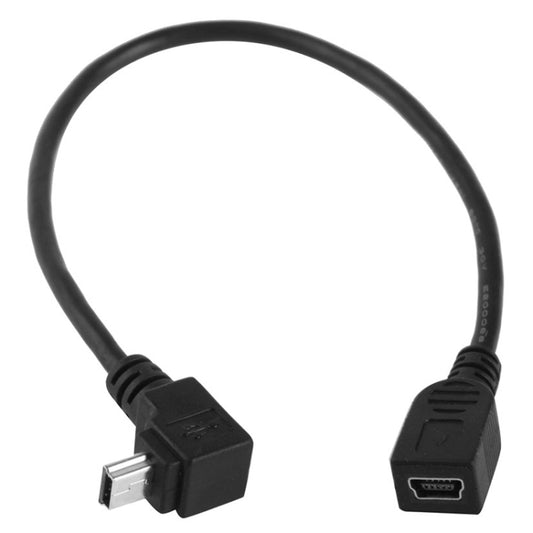 90 Degree Mini USB Male to Mini USB Female Adapter Cable, Length: 25cm, 25cm