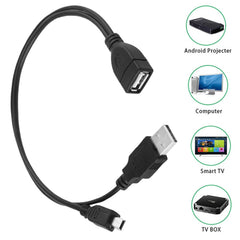 Mini USB Male + USB 2.0 AM to AF Cable with OTG Function, Length: 30cm / 35cm, Mini USB + USB AM, 30cm