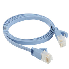 1m Ultra-thin Flat Ethernet Network LAN Cable, CAT6, Length: 1m (Baby Blue)