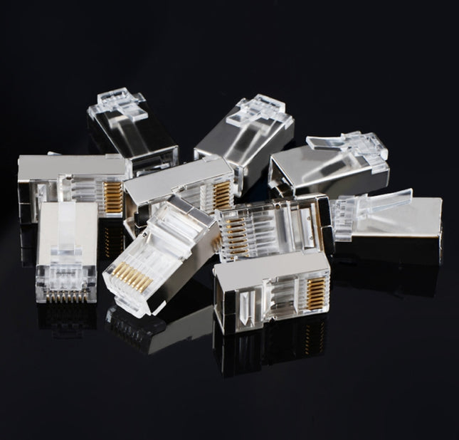High Quality RJ45 Shielded Plug Cat5 8P8C Lan Connector Network (100 pcs in one packaging , the price is for 100 pcs)