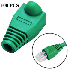 Network Cable Boots Cap Cover for RJ45, Black (100 pcs in one packaging , the price is for 100 pcs), 100 Pcs Black, 100 Pcs Red, 100 Pcs Blue, 100 Pcs White, 100 Pcs Green, 100 Pcs Grey, 100 Pcs Yellow