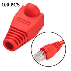 Network Cable Boots Cap Cover for RJ45, Black (100 pcs in one packaging , the price is for 100 pcs), 100 Pcs Black, 100 Pcs Red, 100 Pcs Blue, 100 Pcs White, 100 Pcs Green, 100 Pcs Grey, 100 Pcs Yellow