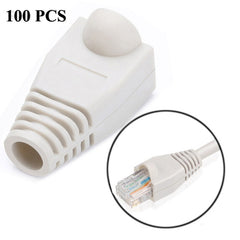 Network Cable Boots Cap Cover for RJ45, Black (100 pcs in one packaging , the price is for 100 pcs), 100 Pcs Black, 100 Pcs Red, 100 Pcs Blue, 100 Pcs White, 100 Pcs Green, 100 Pcs Grey, 100 Pcs Yellow