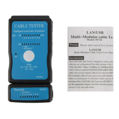 USB Cable, RJ45 and RJ11 Multifunction Network Cable Tester , RJ45/RJ11 Blue