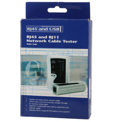 RJ45 and RJ11 Network Cable Tester, RJ45/RJ11 Black