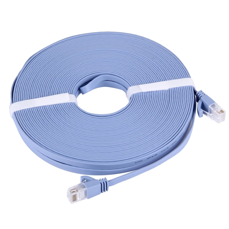 20m CAT6 Ultra-thin Flat Ethernet Network LAN Cable, 20m Blue