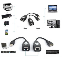 50m USB to RJ45 Extender by Cat5e Cable, 1 Port USB