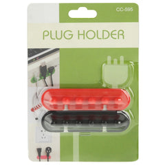 CC-595 Plastic Wire Cable Adhesive Plug Holder (Pair), Random Color Delivery