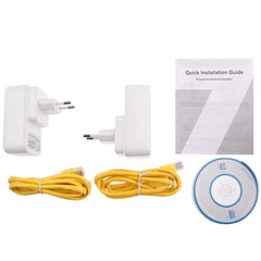 2 PCS 500Mbps Powerline Network Mini Homeplug AV Ethernet Bridge, 7HP150, EU Plug, 500Mbps