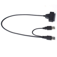 Double USB 2.0 to SATA Hard Drive Adapter Cable for 2.5 inch SATA HDD / SSD, Double USB 2.0 to SATA