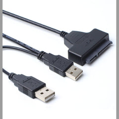 Double USB 2.0 to SATA Hard Drive Adapter Cable for 2.5 inch SATA HDD / SSD, Double USB 2.0 to SATA