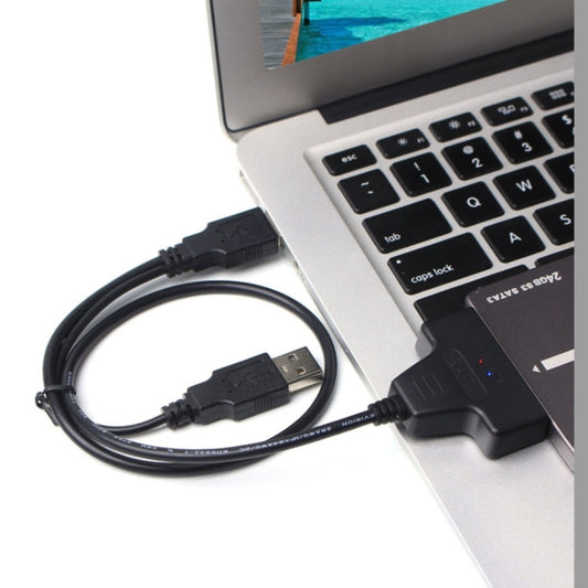 Double USB 2.0 to SATA Hard Drive Adapter Cable for 2.5 inch SATA HDD / SSD, Double USB 2.0 to SATA