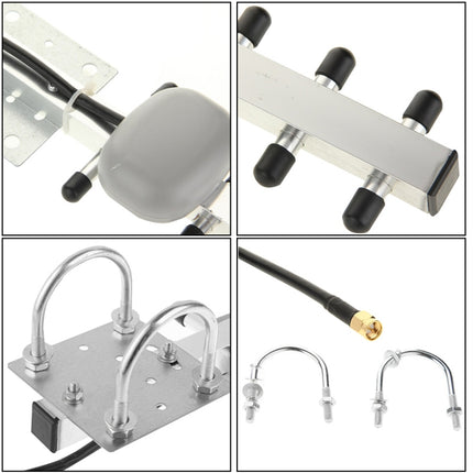 High Gain 28dBi SMA Plug 4G 696-960MHz / 1710-2690MHz Yagi Antenna, Antenna