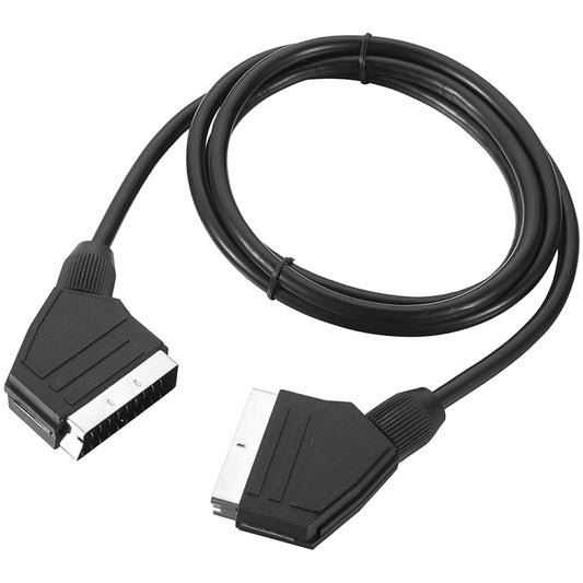 20 Pin SCART to SCART Lead Cable for DVD/HDTV/AV/TV, Cable Length: 1.5m, 1.5m