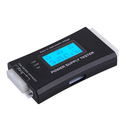 Digital LCD Display PC Computer 20/24 Pin Power Supply Tester Checker Power Measuring Diagnostic Tester Tool, ATX Connector with LCD