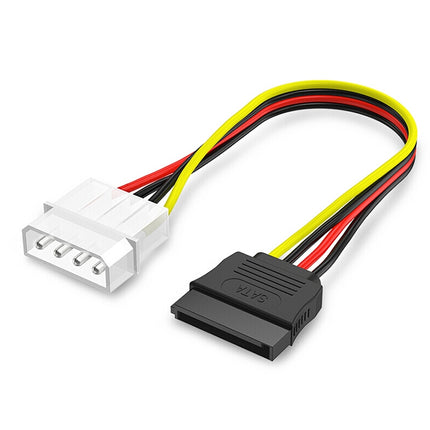 4 Pin IDE to Serial ATA SATA Power Cable Adapter (15cm), Material: Al+Mg, 4 PIN IDE to SATA