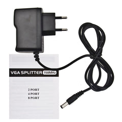 4 Port 150MHz VGA Splitter (1 VGA Input, 4 VGA Output), 4 Ports Splitter Silver