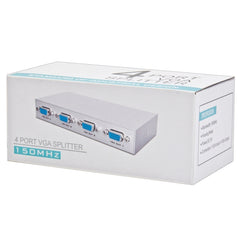 4 Port 150MHz VGA Splitter (1 VGA Input, 4 VGA Output), 4 Ports Splitter Silver