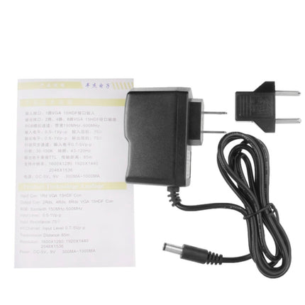 FJ-2508A 8 Port VGA Video Splitter High Resolution 1920 x 1440 Support 250MHz Video Bandwidth, 8 Ports Splitter Black