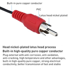 Jack 3.5mm Stereo to RCA Male Audio Cable, Length: about 2.7m, Length: 2.7m