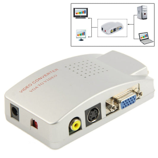 High Resolution VGA Video Conversion VGA to Video S-Video / PC to TV (VGA to AV ) Converter Box, NTSC/NTSC-EIAJ/PAL