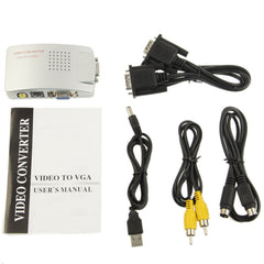 High Resolution VGA Video Conversion VGA to Video S-Video / PC to TV (VGA to AV ) Converter Box, NTSC/NTSC-EIAJ/PAL