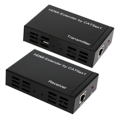 Full HD 1080P HDMI To Extender Transmitter + Receiver over One 100m CAT5E / CAT6 (TCP/IP), 100m