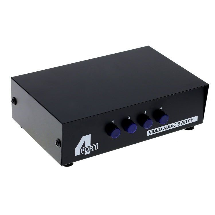 4 Port Input 1 Output Audio Video AV RCA Switch Box, 4 Input 1 Output-