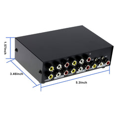 4 Port Input 1 Output Audio Video AV RCA Switch Box, 4 Input 1 Output-