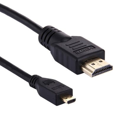 1,5 m langes Micro-HDMI-auf-HDMI-19-Pin-Kabel, Version 1.4, unterstützt 3D, HDMI-Stecker, unterstützt 3D, Länge: 1,5 m.